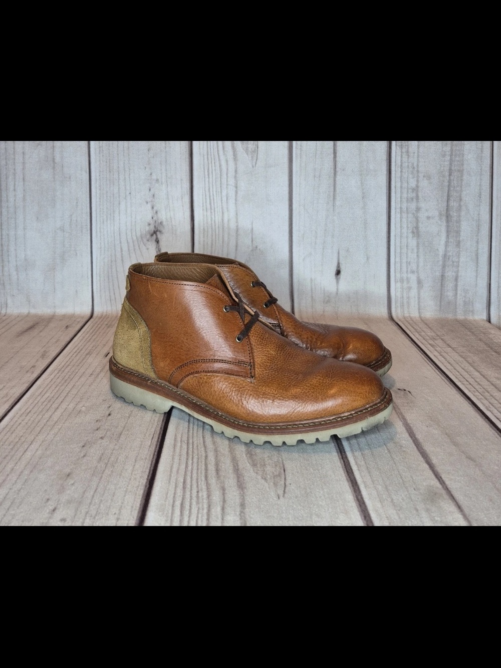 Allen Edmonds "DISCOVERY" Men's Size 9.5D Leather/Suede Chukka Boots Cognac